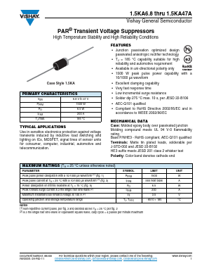 1.5KA39A Datasheet PDF Vishay Semiconductors