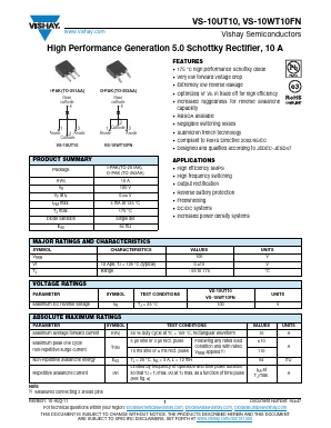 10UT10 Datasheet PDF Vishay Semiconductors