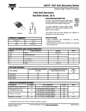 20ETF06 Datasheet PDF Vishay Semiconductors