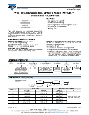 285D345X9250B0 Datasheet PDF Vishay Semiconductors