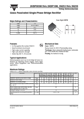 3N259 Datasheet PDF Vishay Semiconductors