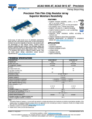 ACAS0612110RA220RP1 Datasheet PDF Vishay Semiconductors