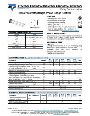 B80C800G-E4/51 Datasheet PDF Vishay Semiconductors