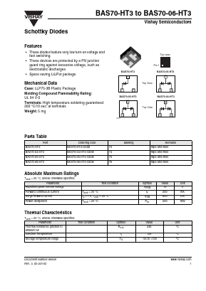 BAS70-04-HT3 Datasheet PDF Vishay Semiconductors