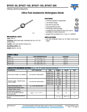 BYV27-50 Datasheet PDF Vishay Semiconductors