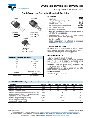BYV32-100 Datasheet PDF Vishay Semiconductors