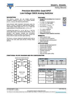 DG441LAK Datasheet PDF Vishay Semiconductors