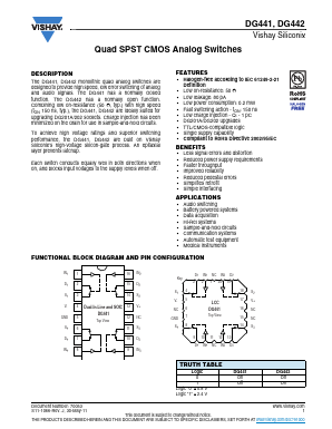 DG442DJ Datasheet PDF Vishay Semiconductors