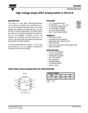 DG449 Datasheet PDF Vishay Semiconductors