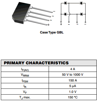 GBL005-E3/51 Datasheet PDF Vishay Semiconductors