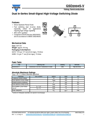 GSD2004S-V Datasheet PDF Vishay Semiconductors