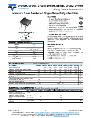 DF04M Datasheet PDF Vishay Semiconductors