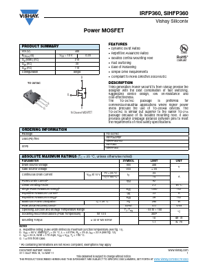 IRFP360PBF Datasheet PDF Vishay Semiconductors