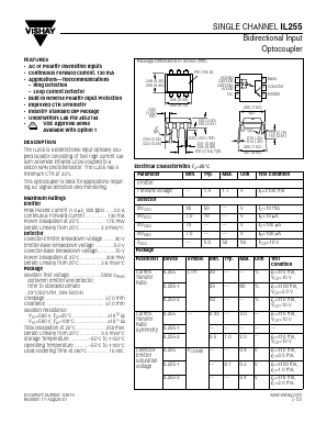 IL255 Datasheet PDF Vishay Semiconductors