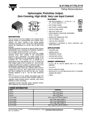 IL4116-X007 Datasheet PDF Vishay Semiconductors