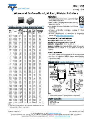 ISC1812ER100K Datasheet PDF Vishay Semiconductors
