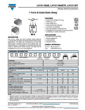 LH1511BAB Datasheet PDF Vishay Semiconductors