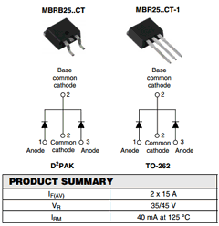 MBR2535CT-1TRR Datasheet PDF Vishay Semiconductors