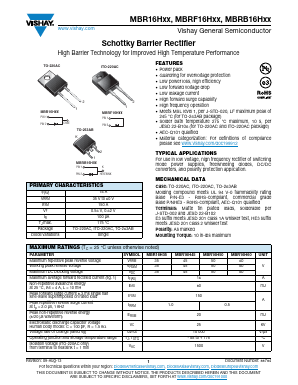 MBR16H45-E3 Datasheet PDF Vishay Semiconductors