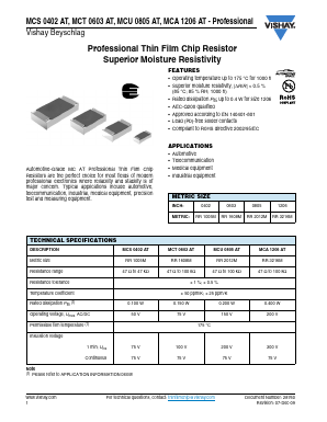 MCA1206AT Datasheet PDF Vishay Semiconductors