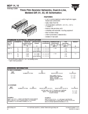 MDP16 Datasheet PDF Vishay Semiconductors