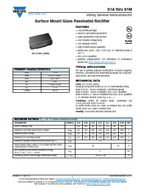 S1A Datasheet PDF Vishay Semiconductors
