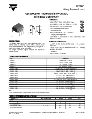 SFH601-1 Datasheet PDF Vishay Semiconductors