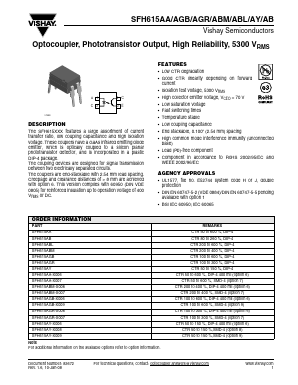 SFH615AB Datasheet PDF Vishay Semiconductors