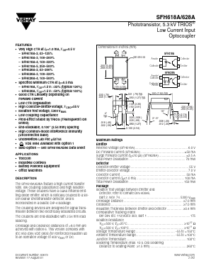 SFH618-5 Datasheet PDF Vishay Semiconductors