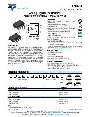 SFH6345-X009T Datasheet PDF Vishay Semiconductors