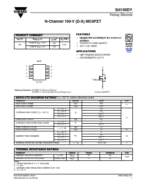 SI4100DY Datasheet PDF Vishay Semiconductors