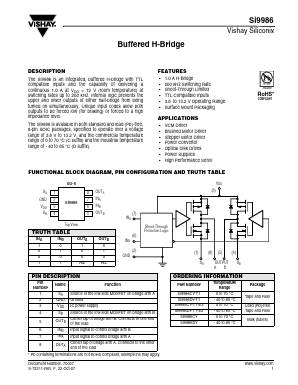SI9986CY-E3 Datasheet PDF Vishay Semiconductors