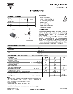 IRFP054PBF Datasheet PDF Vishay Semiconductors