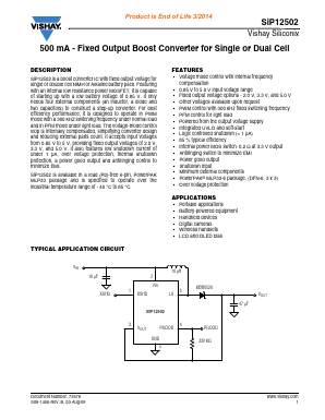 SIP12502 Datasheet PDF Vishay Semiconductors