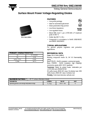 SMZJ3803 Datasheet PDF Vishay Semiconductors