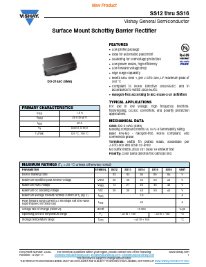 SS12-M3 Datasheet PDF Vishay Semiconductors