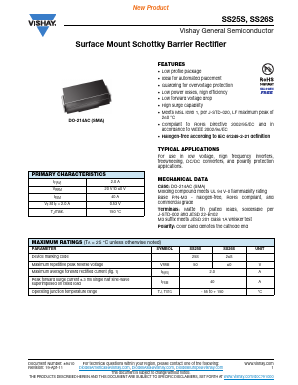SS26S Datasheet PDF Vishay Semiconductors