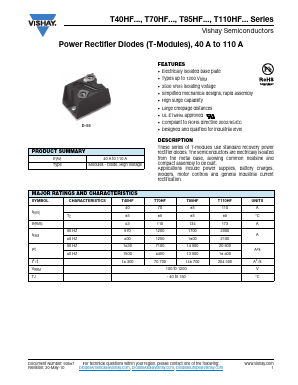 T110HF Datasheet PDF Vishay Semiconductors