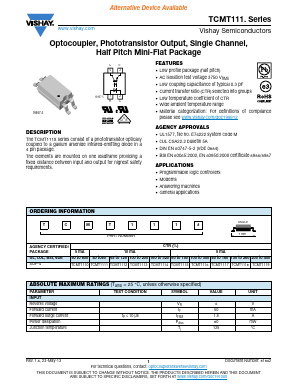 TCMT1110 Datasheet PDF Vishay Semiconductors