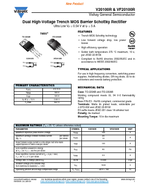VF20100R-E3/4W Datasheet PDF Vishay Semiconductors