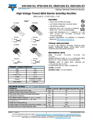 VF20120S-E3 Datasheet PDF Vishay Semiconductors