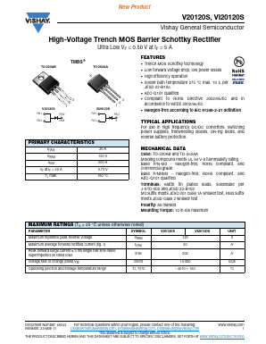 VI20120S-M3/4W Datasheet PDF Vishay Semiconductors