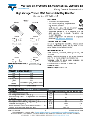 VF20150S-E3 Datasheet PDF Vishay Semiconductors