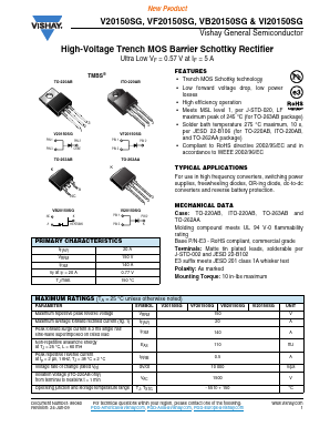 VF20150SG-E3 Datasheet PDF Vishay Semiconductors