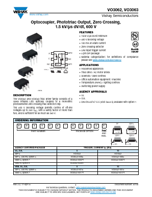 VO3063-X016 Datasheet PDF Vishay Semiconductors