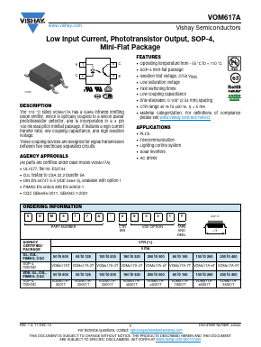 VOM617A Datasheet PDF Vishay Semiconductors