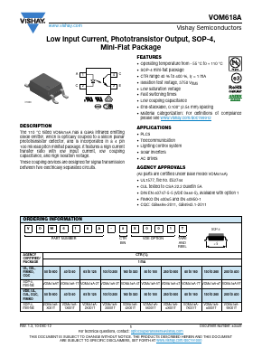 VOM618A-1 Datasheet PDF Vishay Semiconductors