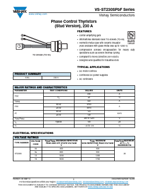 VS-ST230S04P0PBF Datasheet PDF Vishay Semiconductors