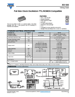 XOSM-55 Datasheet PDF Vishay Semiconductors