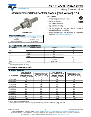 VS-1N1200A Datasheet PDF Vishay Semiconductors